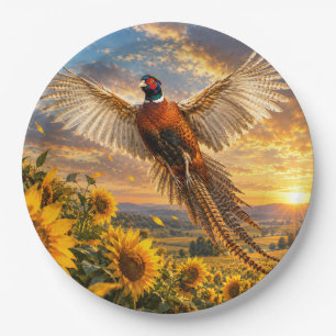 Pheasant paper plate