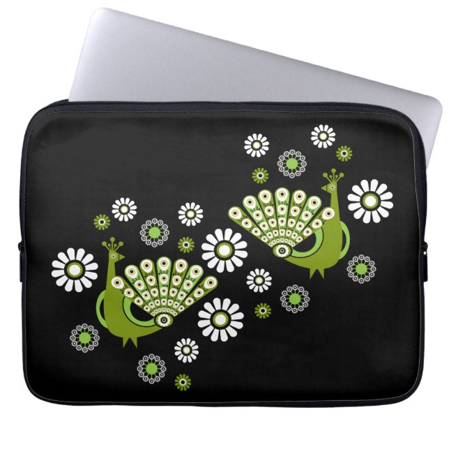 Pheasant Peacock Art Laptop Sleeve (Front)