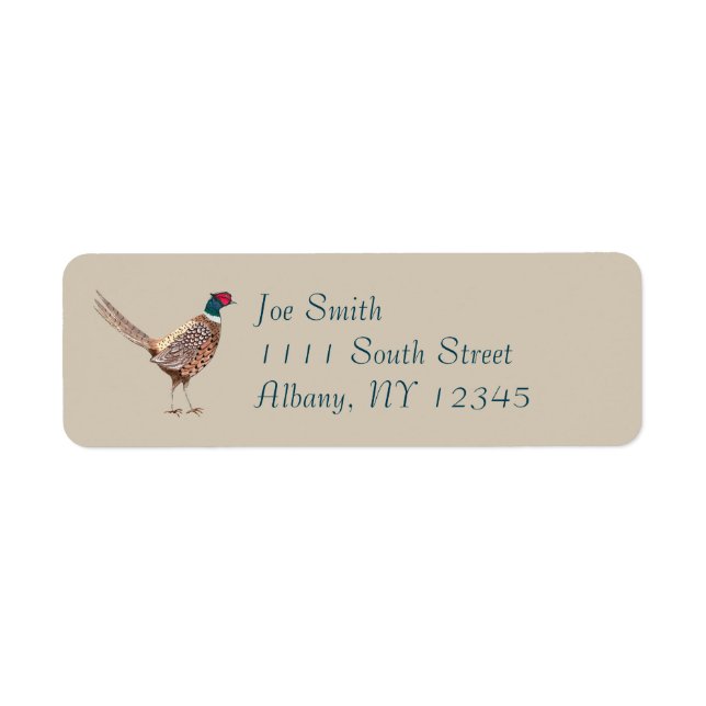 Pheasant return address labels (Front)
