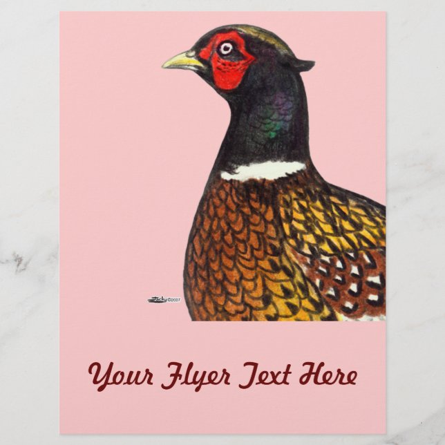 Pheasant:  Ringneck Head Flyer (Front)