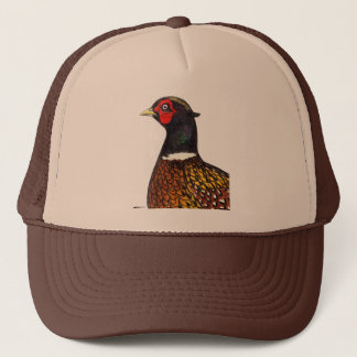 Pheasant: Ringneck Head Trucker Hat