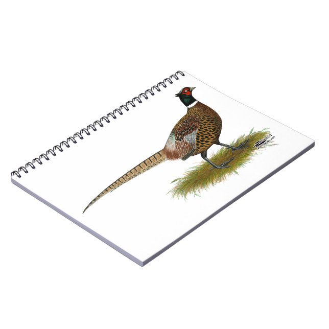 Pheasant Rooster Spiral Notebook (Left Side)
