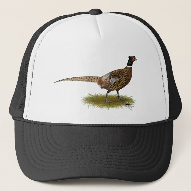 Pheasant Rooster Trucker Hat (Front)
