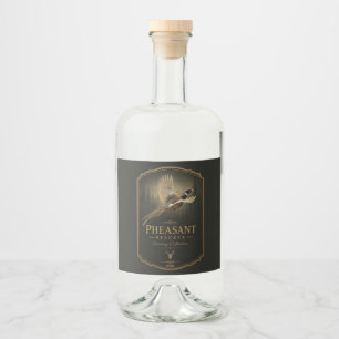 Pheasant, Royal Hunting Liquor Bottle Label