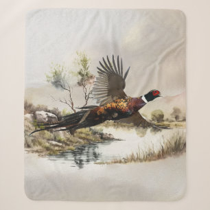 Pheasant sherpa blanket