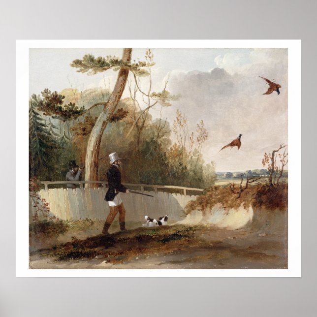 Pheasant Shooting (oil on canvas) Poster (Front)