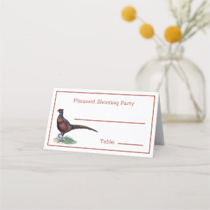 Pheasant Shooting Party Place Card
