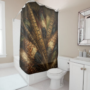 Pheasant shower curtain