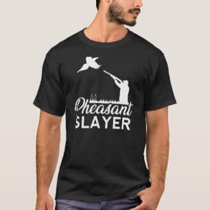 Pheasant Slayer Hunting Hunter Bird Plucking Retro T-Shirt
