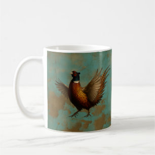 Pheasant strutting design coffee mug
