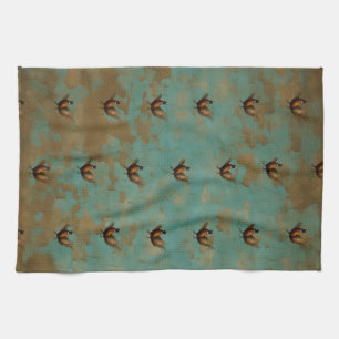 Pheasant strutting design tea towel