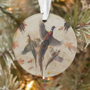 Pheasant tapestry poster acrylic print triptych k ornament