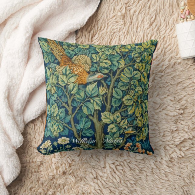 Pheasant Tapestry - William Morris Cushion (Blanket)