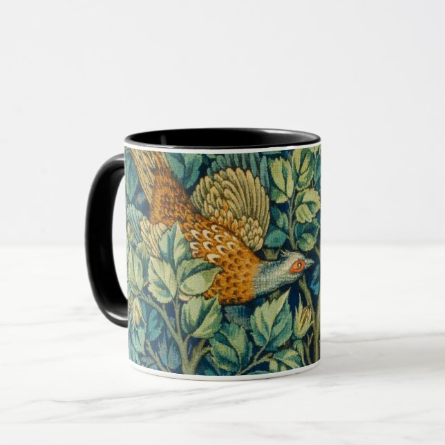 Pheasant Tapestry - William Morris Mug (Front Left)