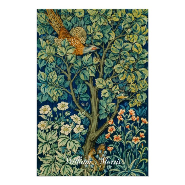Pheasant Tapestry - William Morris Poster (Front)