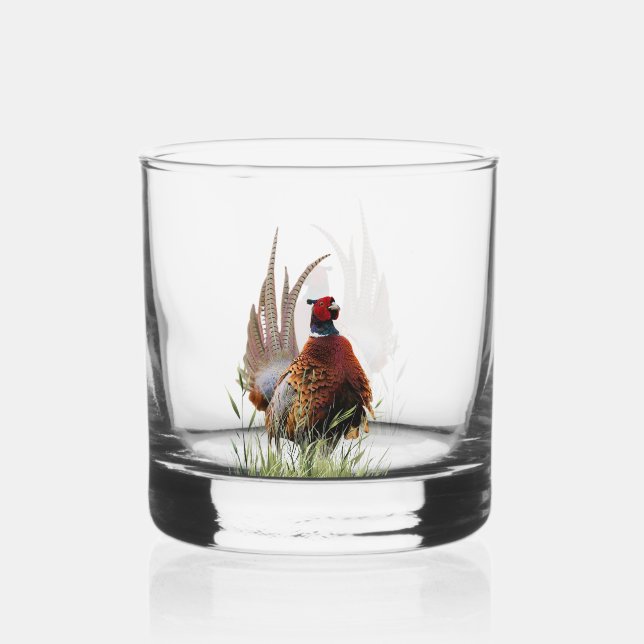 Pheasant  whiskey glass (Front)