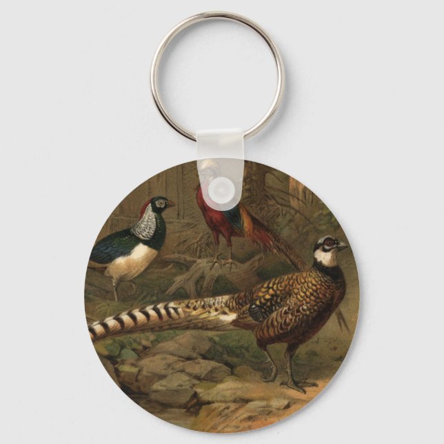 Pheasants Keychain (Front)