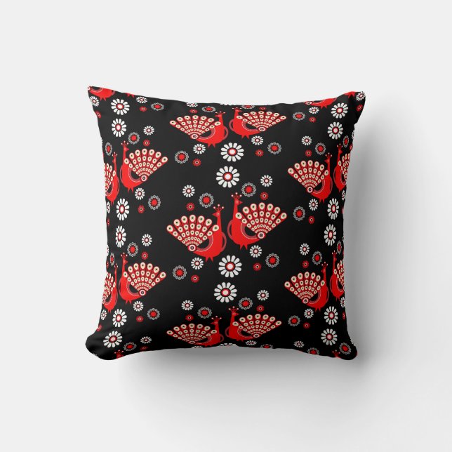  Pheasants Peacock Art Cushion (Front)
