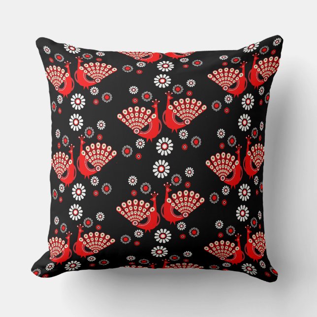  Pheasants Peacock Art Cushion (Front)
