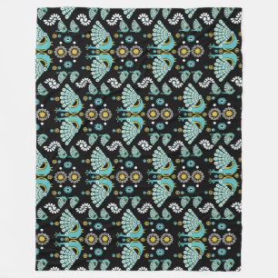 Pheasants Peacock Art Fleece Blanket