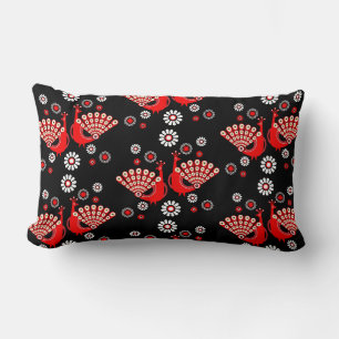 Pheasants Peacock Art Lumbar Cushion