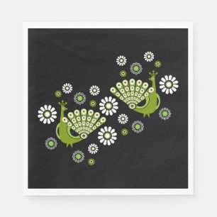 Pheasants Peacock Art Napkin