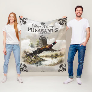 Pheasants, Royal Hunting Fleece Blanket