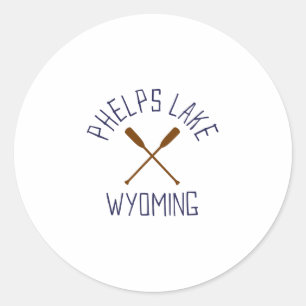 Phelps Lake Wyoming Outdoors Vintage 1  Classic Round Sticker