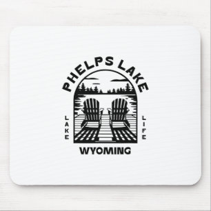 Phelps Lake Wyoming Outdoors Vintage Mouse Pad