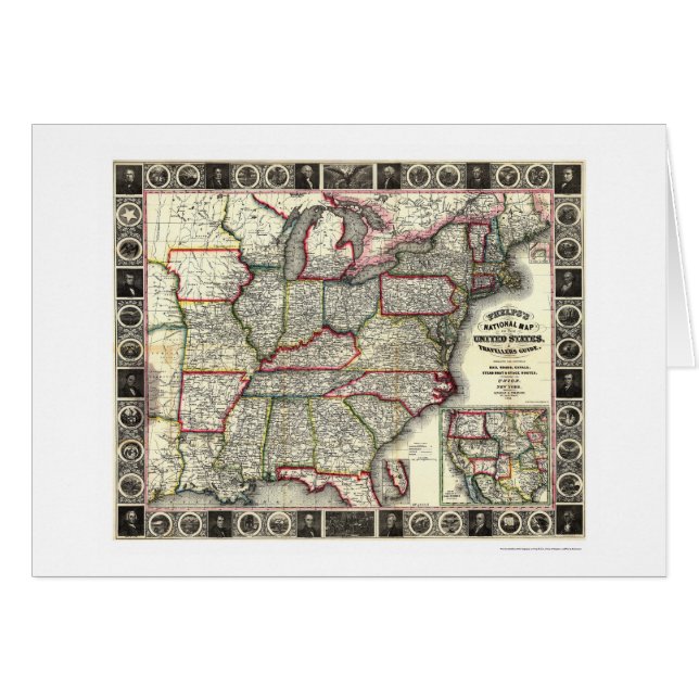 Phelps United States Map 1852 (Front Horizontal)