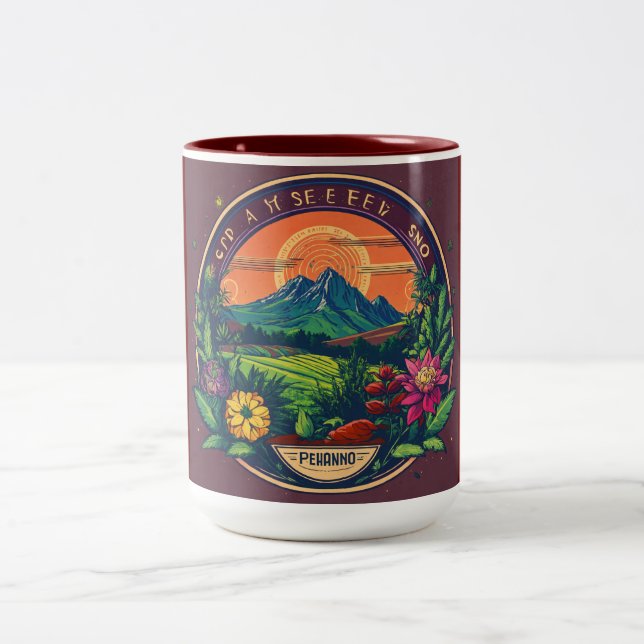PHENO BANK, Surreal, seed, plant Two-Tone Coffee Mug (Center)