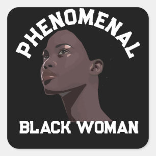 Phenomenal black woman ,black history month 2024 square sticker