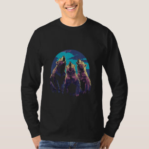 Phenomenal Howling Grizzly Bear Pack Retro Awesome T-Shirt