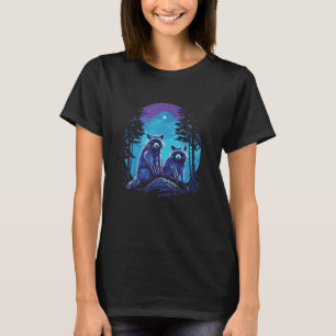 Phenomenal Howling Raccoon Pack Retro Awesomeness T-Shirt