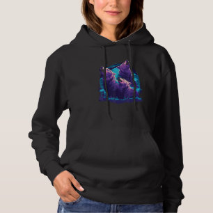 Phenomenal Howling Wolves Wolf Pack Retro Awesomen Hoodie