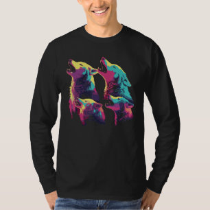 Phenomenal Howling Wolves Wolf Pack Retro Awesomen T-Shirt