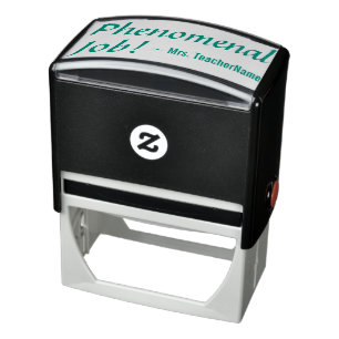 "Phenomenal Job!" + Custom School Teacher Name Self-inking Stamp