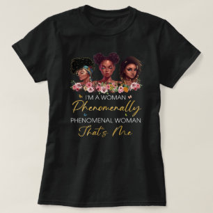 Phenomenal Woman Basic Black T Shirt