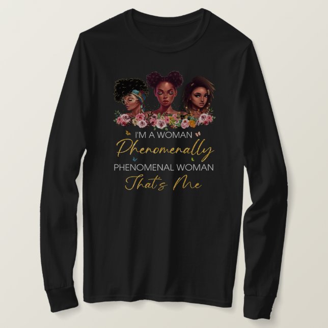 Phenomenal Woman Basic Long Sleeve T Shirt (Design Front)
