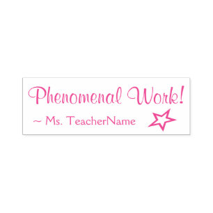"Phenomenal Work!" Commendation Rubber Stamp