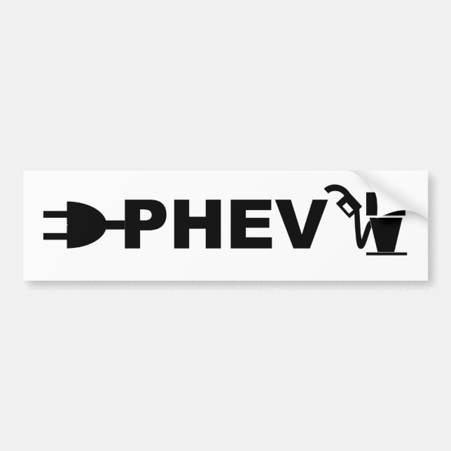 PHEV plug and pump Bumper Sticker (Front)