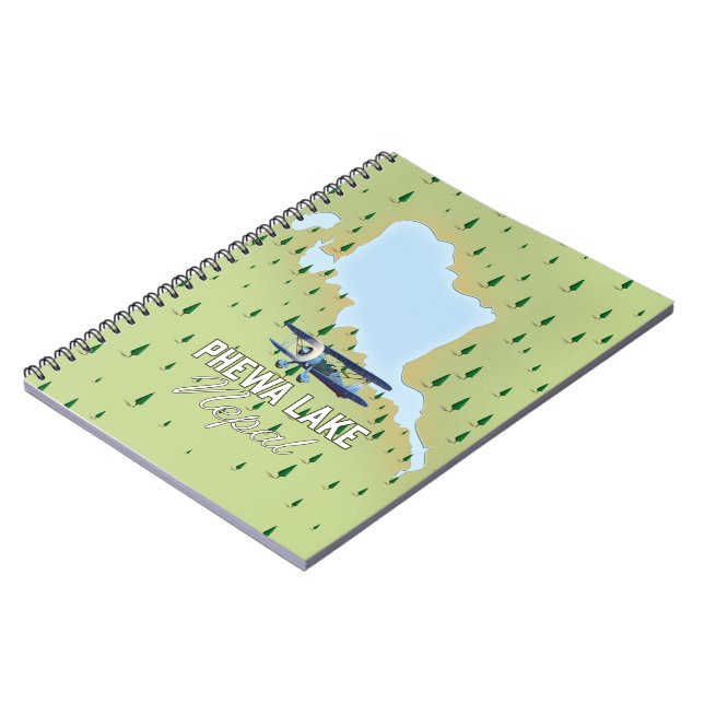 Phewa Lake Nepal travel map Notebook (Left Side)