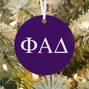 Phi Alpha Delta Greek Letters Metal Tree Decoration