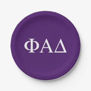 Phi Alpha Delta Greek Letters Paper Plate