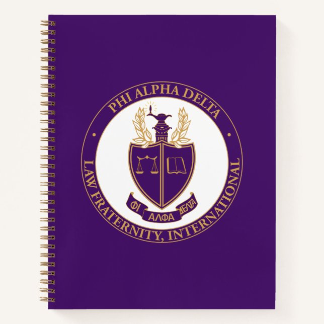 Phi Alpha Delta Logo Notebook (Front)