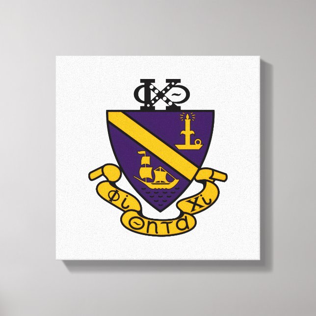 Phi Chi Theta | Colour Crest Canvas Print (Front)