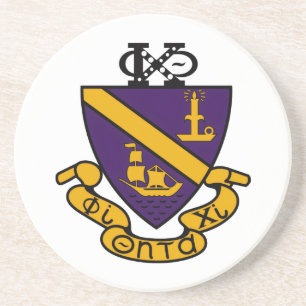 Phi Chi Theta Colour Crest Coaster