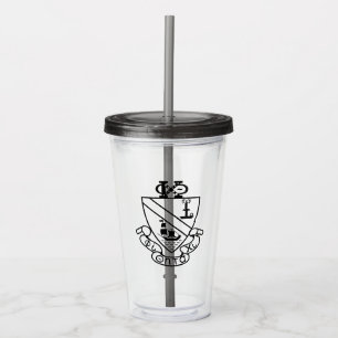 Phi Chi Theta Crest B&W Acrylic Tumbler