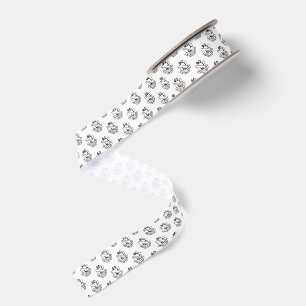 Phi Chi Theta Crest B&W Grosgrain Ribbon