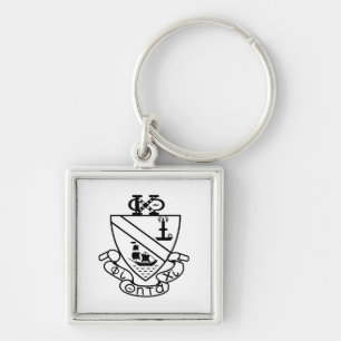 Phi Chi Theta Crest B&W Key Ring